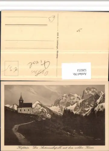 520251,Kufstein Antoniuskapelle Kapelle m. Wilden Kaiser Bergkulisse