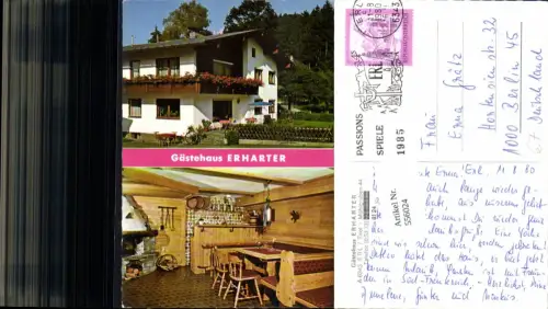 556024,Erl in Tirol Pension Erharter Stp. Passionsspiele 1985