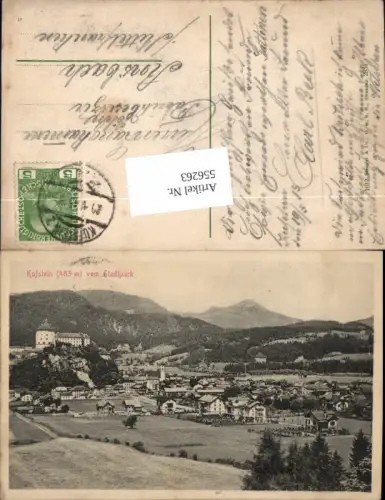 556263,tolle AK Kufstein vom Stadtpark aus Ortsrand Häuser pub Stengel Co. 2934