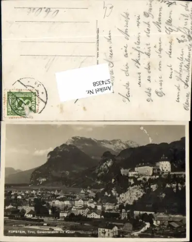 574358,Kufstein Gesamtansicht m. Kaiser