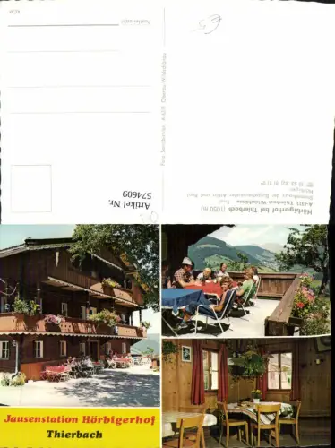 574609,Mehrbild Ak Thierbach Wildschönau Hörbigerhof b. Thierbach
