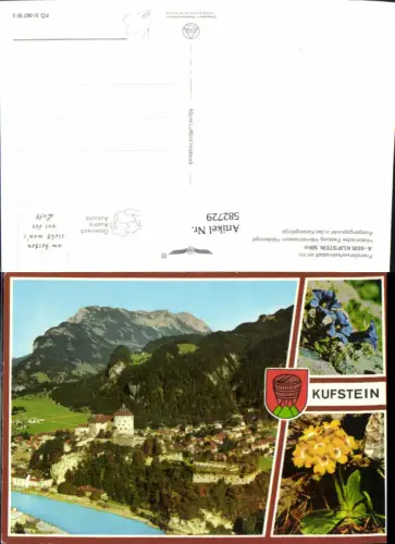582729,Mehrbild Ak Kufstein Festung Enzian Alpenflora pub Alpine Luftbild