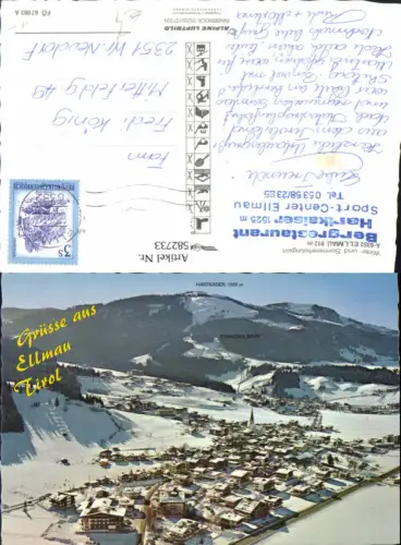 582733,Luftbild Ellmau Winteransicht pub Alpine Luftbild