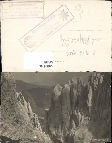 583761,Foto Predigtstuhl v. d. Karlspitz Ellmau Stempel Gruttenhütte