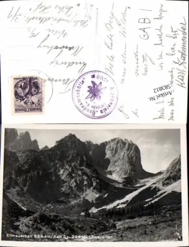 583812,Foto Ak Ellmauerhalt Ellmauertor Karlspitze Ellmau