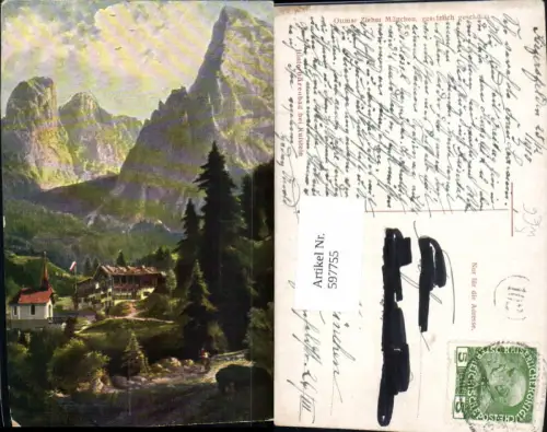 597755,Künstler Ak Hinterbärenbad b. Kufstein pub Ottmar Zieher