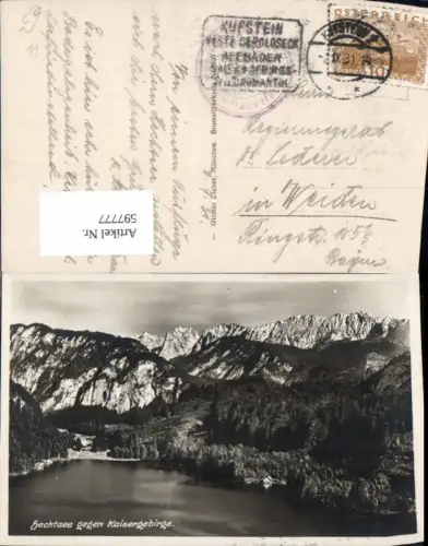 597777,Foto Ak Hechtsee geg. Kaisergebirge Kufstein