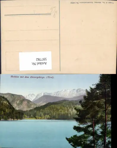 597782,Hechtsee m. d. Kaisergebirge b. Kufstein pub Purger Co 14206