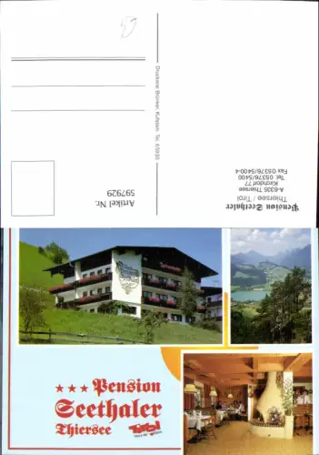 597929,Mehrbild Ak Thiersee Pension Seethaler Kamin Kachelofen