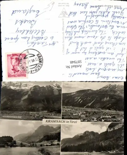 597948,Mehrbild Ak Kramsach Reintalersee Gratlspitze Rofangebirge Krummsee