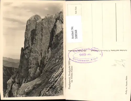 598568,Foto Ak Kufstein Predigtstuhl Nordgipfel i. Wilden Kaiser