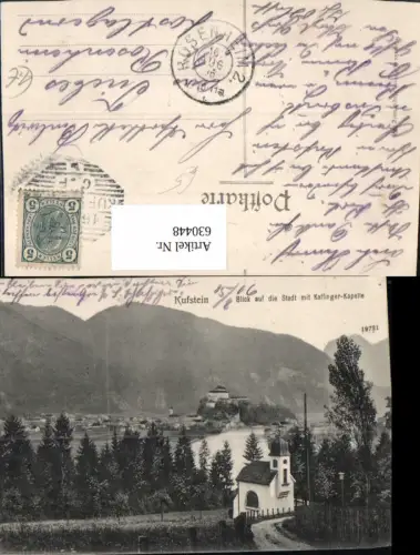 630448,Kufstein Blick a. d. Stadt m. Kaffinger-Kapelle