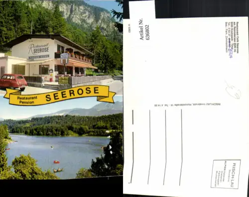 636802,Mehrbild Ak Kramsach Restaurant Cafe Seerose a. Reintalersee