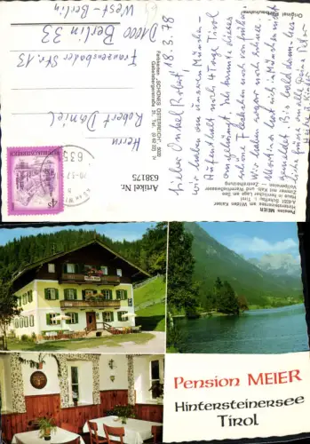 638175,Mehrbild Ak Scheffau am Wilden Kaiser Tirol Pension Meier Hintersteinersee a. Wilden Kaiser