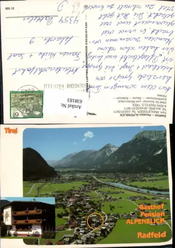 638183,Mehrbild Ak Radfeld Gasthof Pension Alpenblick pub Alpine Luftbild 81098