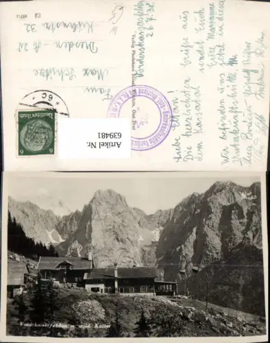 639481,Foto Ak Vorderkaiserfeldenhütte m. Wilden Kaiser Ebbs