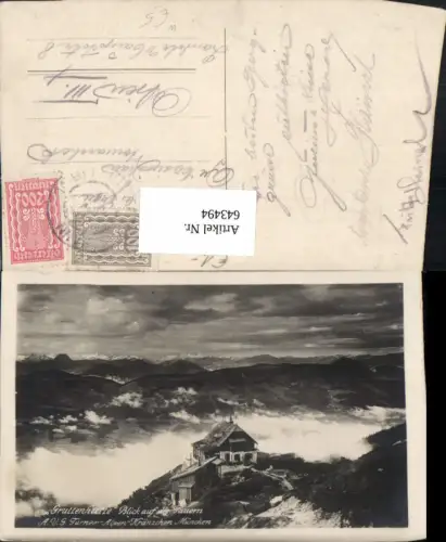 643494,Foto Ak Ellmau Gruttenhütte Blick a. d. Tauern