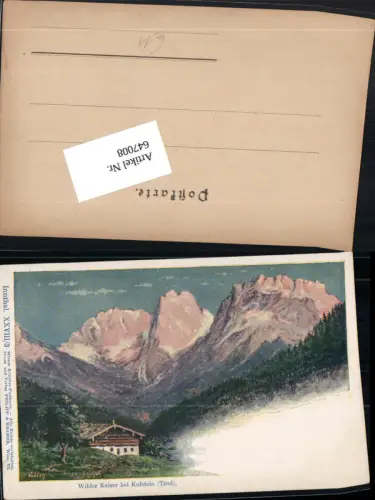 Lithographie Wilder Kaiser Kufstein Tirol pub Philipp e Kramer Innthal XXVIII/3