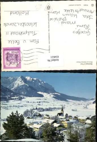 654621,Walchsee in Tirol Blick auf Zahmen Kaiser Winteransicht