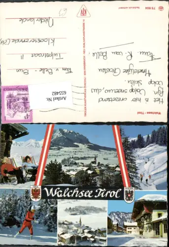 655482,Mehrbild Ak Walchsee Tirol Wintersport Ski Schi