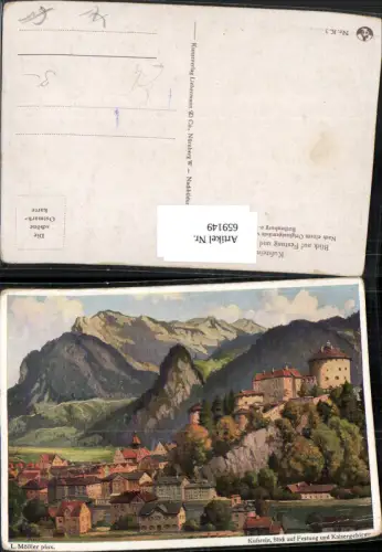 659149,Künstler Ak L. Mößler Kufstein Blick auf Festung u. Kaisergebirge