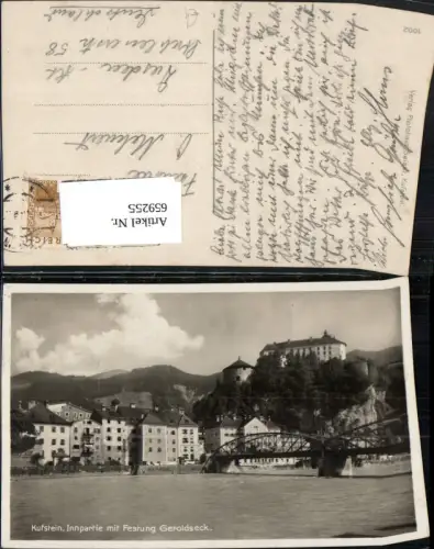 659255,Kufstein Innpartie mit Festung Geroldseck Brücke