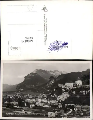 659277,Foto Ak Kufstein Gesamtansicht mit Kaiser