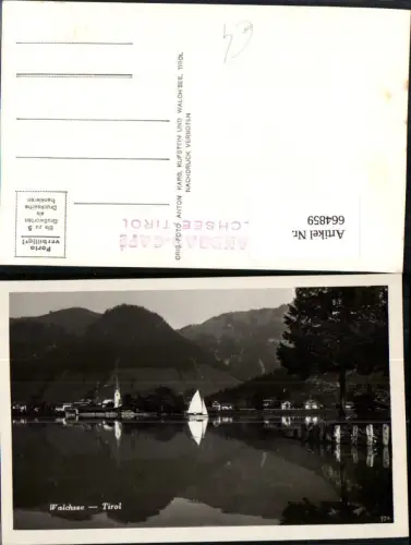664859,Foto Ak Kufstein Walchsee Segelboot