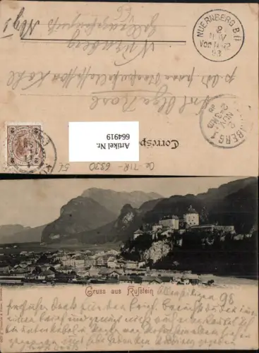 664919,Litho Kufstein 1898 pub Römmler Jonas 6631g