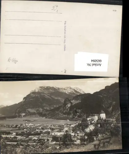 665094,Foto Ak Kufstein mit Festung pub Ant. Karg