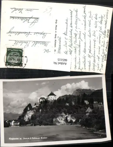 665115,Foto Ak Kufstein a. Inn m. d. Zahmen Kaiser pub Ant. Karg