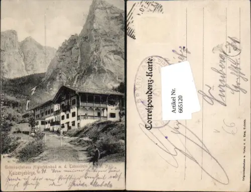 665120,Kufstein Hinterbärenbad Totenkirchl u. Kl. Halt Kaisergebirge pub A. Karg