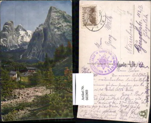 665969,Künstler Ak Kufstein Hinterbärenbad Kaisergebirge