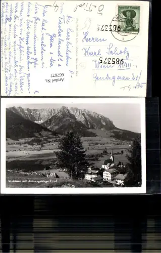 667677,Foto Ak Walchsee mit Kaisergebirge