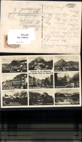 667765,Mehrbild Ak Kufstein Panorama Stadtplatz Partie m. Festung