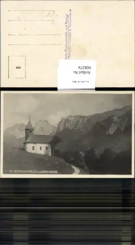 668274,Foto Ak Ebbs Antoniuskapelle i. Wilden Kaiser pub G. Dialer jun.
