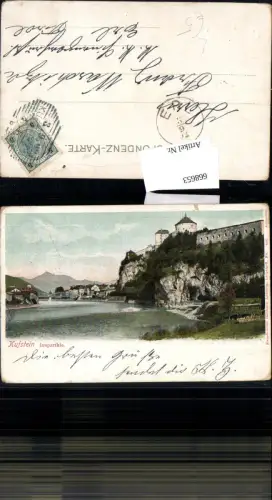 668653,Litho Kufstein Innparthie Innpartie mit Festung