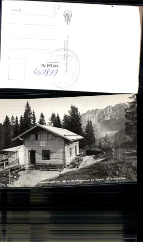 668659,Foto Ak Brentenkogelhütte a. Brentenkogel Kufstein m. Wildem Kaiser