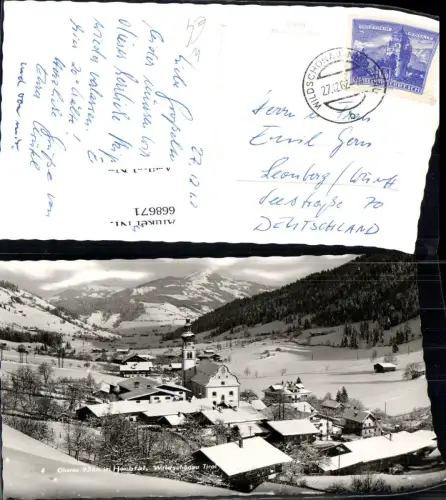 668671,Foto Ak Oberau i. Hochtal Wildschönau im Winter