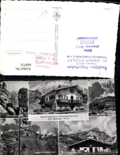 668731,Mehrbild Ak Ellmau Alpengasthof Wochenbrunn