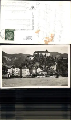 678253 Kufstein in Tirol Partie am Inn Brücke Geroldseck