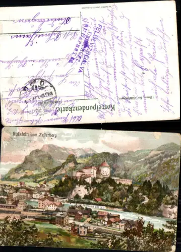 701697 Künstler AK Kufstein m. Zellerberg Feldpost Schmidham