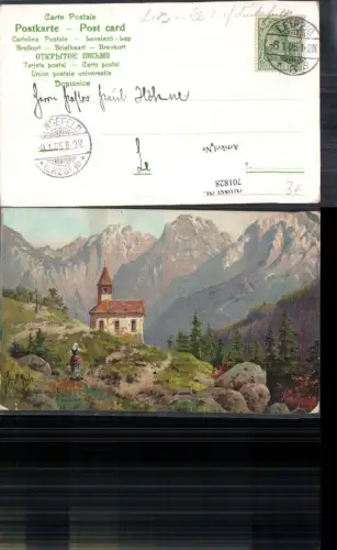 701828 Künstler AK Robert Kämmerer Tirol Kufstein Ebbs Kaisertal Stripsenjoch gel Lengefeld Stp.