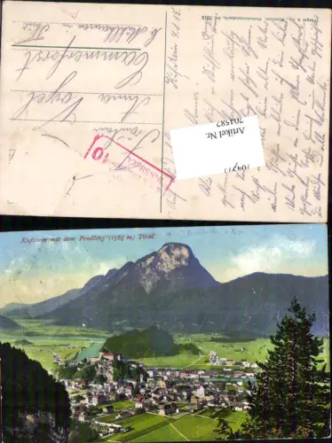 704582 Kufstein in Tirol gel Kammerforst Mühlhausen Feldpost Unstrut Hainich Kreis