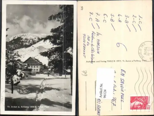 96124,St Anton am Arberg Hotel Post