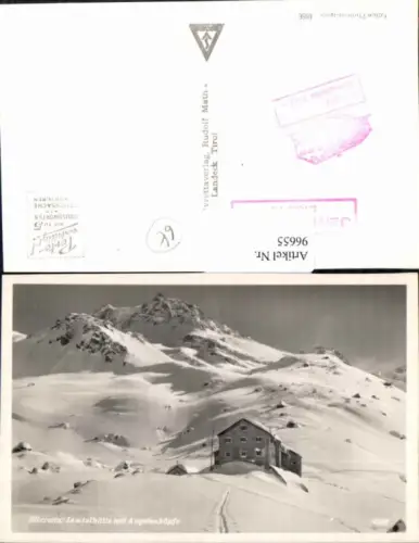 96655,Silvretta Jamtalhütte m. Augstenköpfe Wegansicht