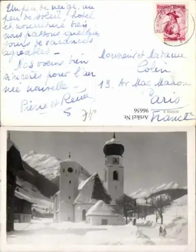 96656,St. Anton am Arlberg m. Kirche Wegansicht