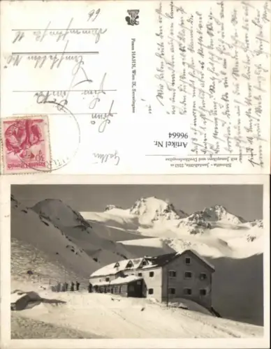 96664,Silvretta Jamtalhütte m. Jamspitzen u. Dreiländerspitze