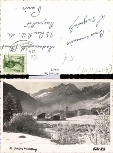 96671,St. Anton am Arlberg m. Kirche Winteransicht