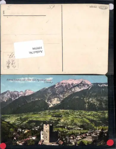 109594,Schloss Landeck m. Stans Parseier pub Warger 173-1910